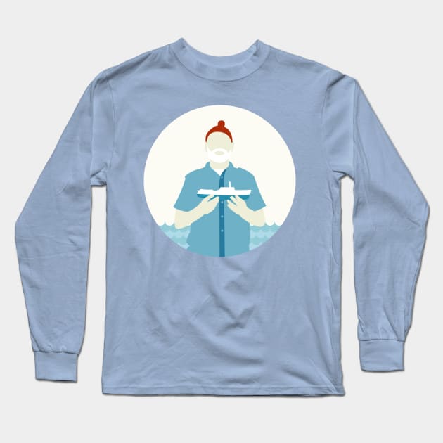 Steve Zissou Long Sleeve T-Shirt by William Henry Design